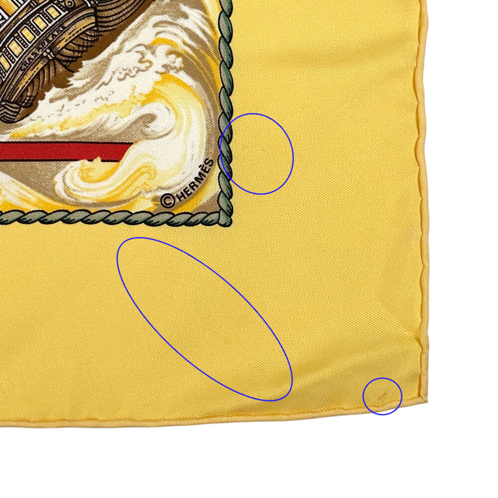 Hermes scarf/muffler, Carre 90 "Vive le Vent" (Let the Wind Blow), women's, b... - Picture 6 of 13